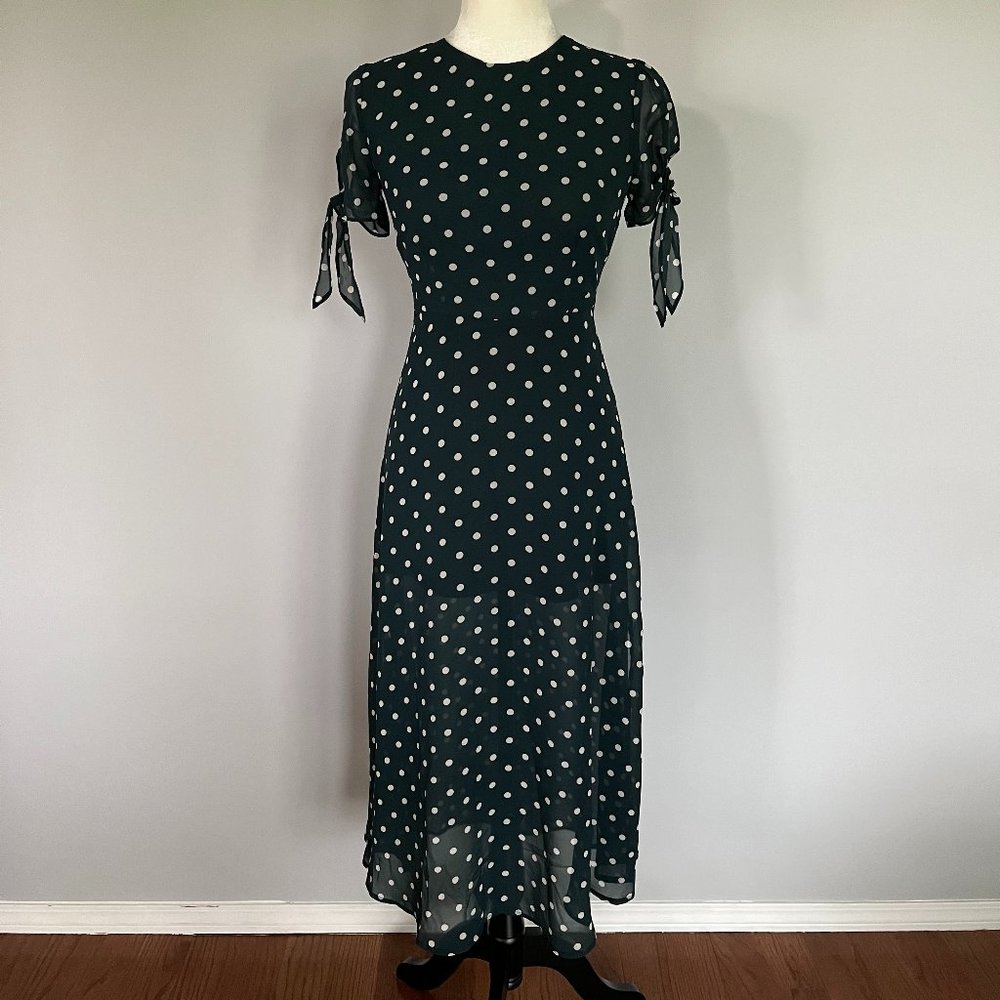 Forever 21 Forest Green Polka Dot Maxi Dress